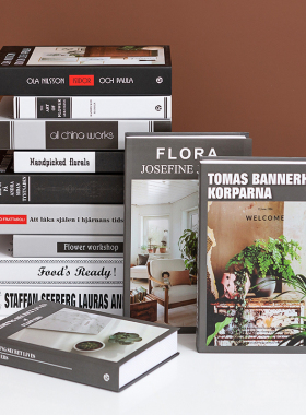 现代简约假书摆件家居店铺软装饰品摆设摄影拍摄道具书盒子模型