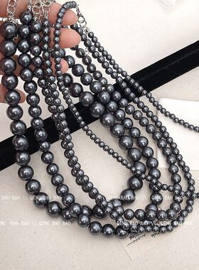 珍珠项链百搭简约气质毛衣链女