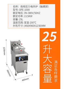 PFE-1000触摸屏商用炸鸡炉