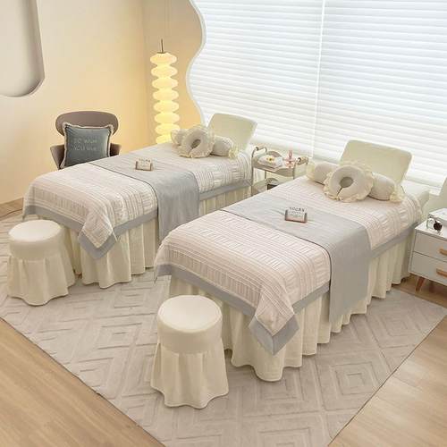 网红轻奢床罩四件套院按摩头疗皮肤管理四季通用直发 - 图2