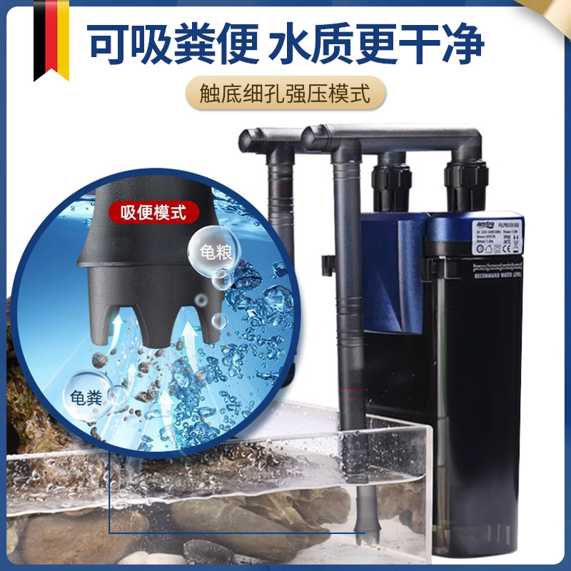 安彩乌龟缸过滤器壁挂吸粪便低水位循环养龟净水器系统专用过滤盒 - 图2