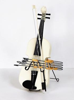 创意复古铁艺小提琴模型装饰品 婚纱照拍摄摄影道具 酒吧摆件挂件