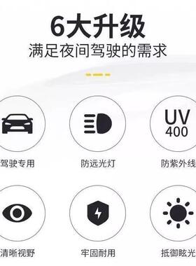 日夜两用夜视镜夜间司机开车驾驶专用眼镜防远光灯变色近视镜墨镜