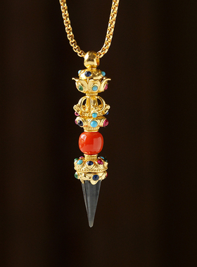 镀金DIY配件金刚杵吊坠