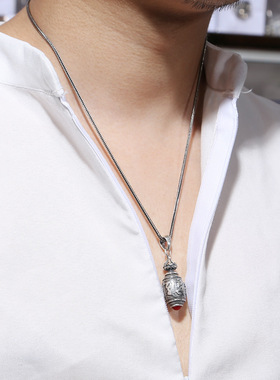 复古流行男女款饰品嘎乌盒泰银项