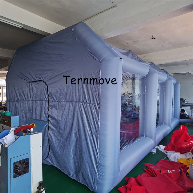 免搭建户外充气喷漆帐篷透明无尘汽车烤漆房车罩带空气净化过滤棉 - 图2