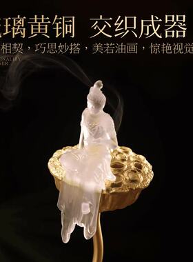观音盘香炉禅修香道茶席香器摆件