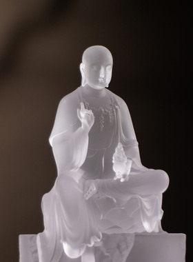 京铜琉璃地藏真琉璃摆件家用供奉