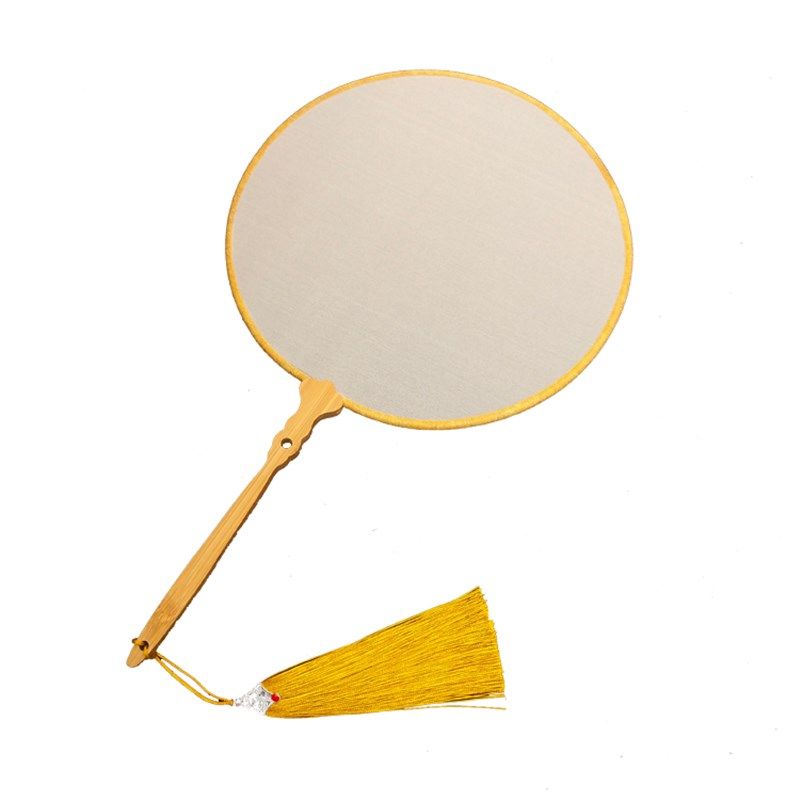 精品真丝空白熟绢扇矾绢团扇工笔手绘画圆扇DIY宫扇古典中国风扇,淘宝优惠券,粉丝福利购,淘宝优惠卷