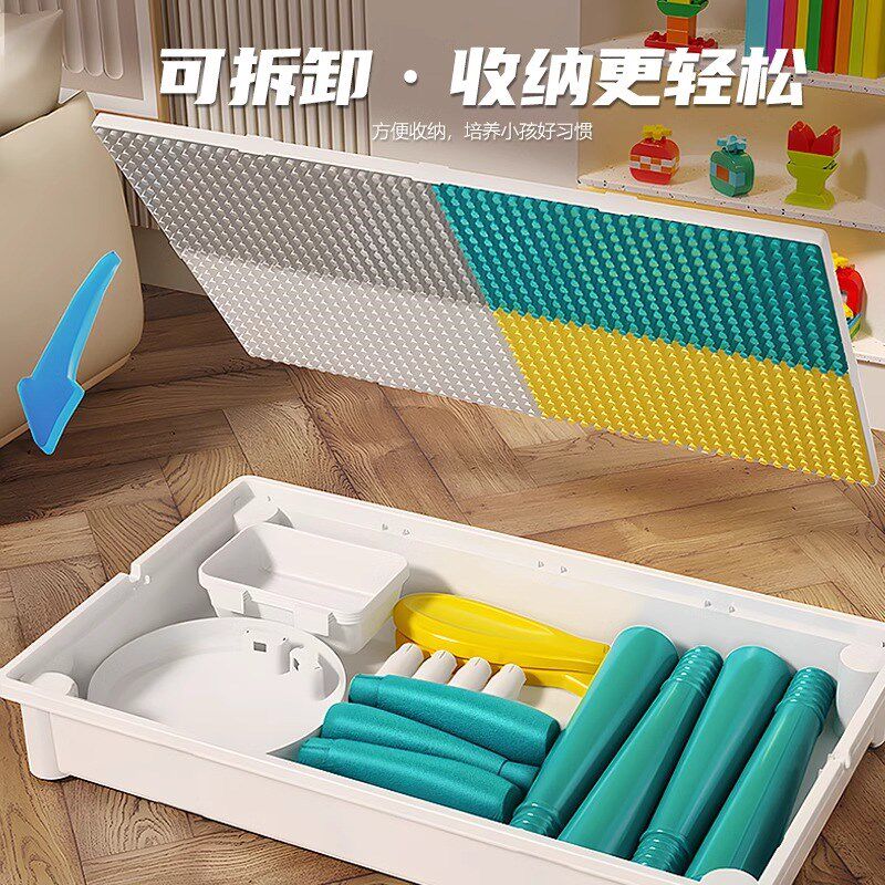 儿童多功能积木桌子大号颗粒1新款2拼图3到6岁宝宝4益智Z0拼装玩,淘宝优惠券,粉丝福利购,淘宝优惠卷