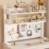 Desktop bookshelf vertical multi-layer children's iron study table ornaments stationery organizer hole X board storage storage