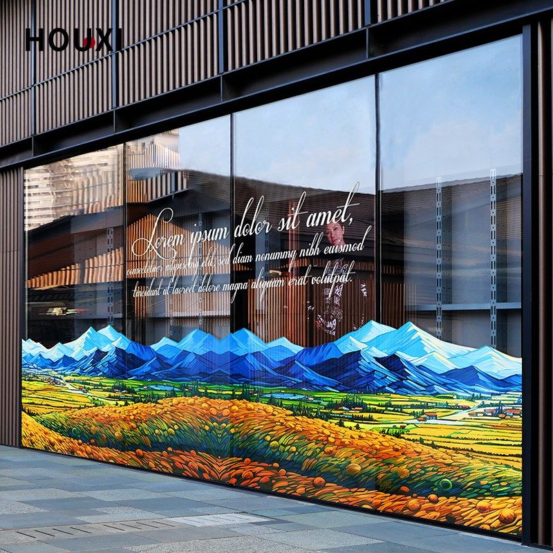 星空油画玻璃贴膜氛围装饰艺术培训橱窗贴纸双面彩色静电无胶贴画,淘宝优惠券,粉丝福利购,淘宝优惠卷