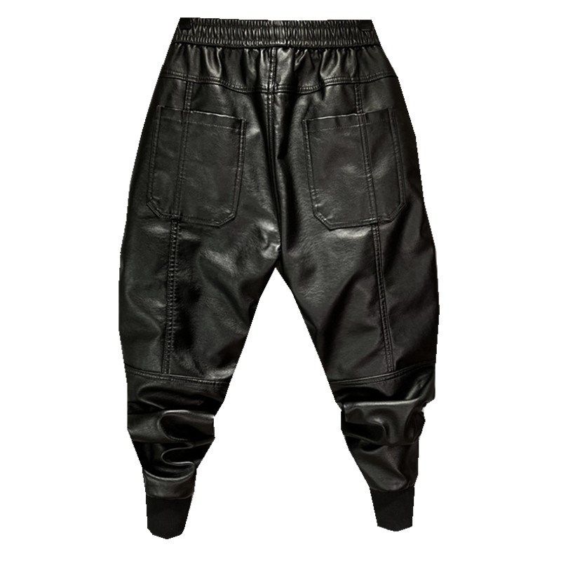 冬季皮裤加绒加厚男大码防风个性机车裤G六个兜仿皮PU束脚宽松长,淘宝优惠券,粉丝福利购,淘宝优惠卷