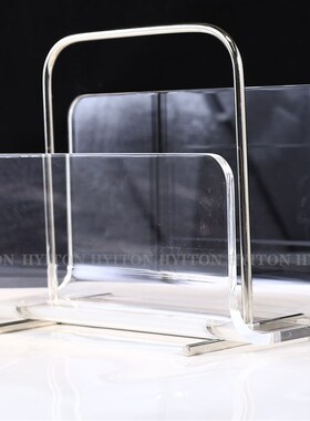 北欧极简轻奢亚克力金属书架样板房摆件售楼处客厅书房家居装饰品