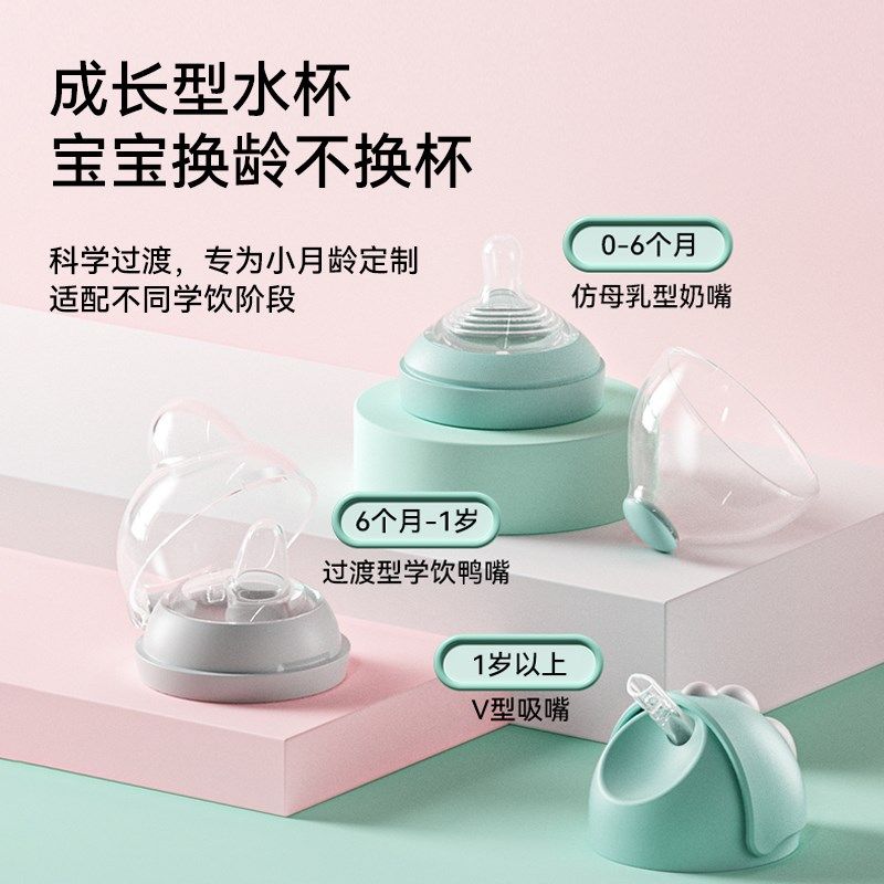 婴儿保温杯学饮杯保温吸管杯鸭嘴婴幼儿外出宝宝水杯学饮奶瓶儿童,淘宝优惠券,粉丝福利购,淘宝优惠卷