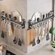 Integrated storage rack wall-mounted spatula hook rack suction cup hanging rod spoon knife tool hole-free kitchen storage rack