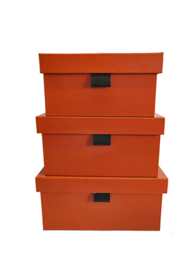 新中式皮质收纳装饰盒摆件样板房衣帽间书房整理收纳盒储物盒配饰