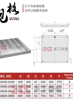 光面基板BP14定位夹具治具CNC机床平台标准化旋转工作台