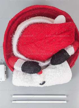 圣诞节装饰品可折叠圣诞老人室内布置发光带灯串摆件圣诞派对灯笼