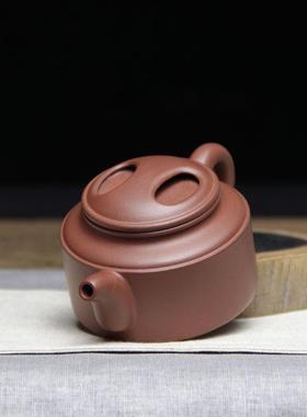 宜兴紫砂壶纯手工原矿紫泥牛盖莲子小容量泡茶壶一人饮茶具150ml