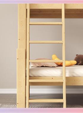 3YK木梯子实木质楼梯家用学生宿舍上下床儿童双层床阁楼楼梯木直