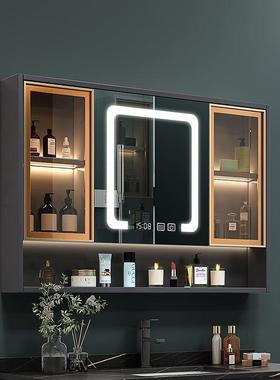 H2h智能镜柜单独浴室洗手间卫生间镜子带灯带置物柜收纳梳妆镜毛