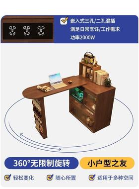 全实木吧台桌柜子家用客厅可移动伸缩餐边柜小户型隔断日式岛台