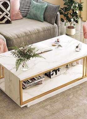 茶几客厅高级感家用现代简约双层多功能新款小户型简易落地茶几
