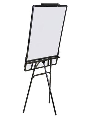 白板单面磁性夹纸白板三角支架式儿童立式写字板60*90三脚架办公