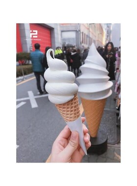 厂家真冰淇淋模型冷饮店引流雪糕摆件I奶茶店发光灯箱招牌拍照冰