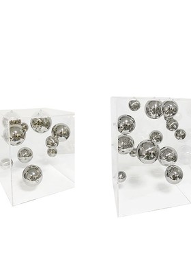 星球摆件简约现代亚克力金属软装饰品样板房间客厅书架桌面摆设