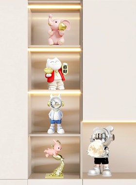 高档轻奢电视柜办公室客厅酒柜装饰E品太空人家居玄关组合套装摆