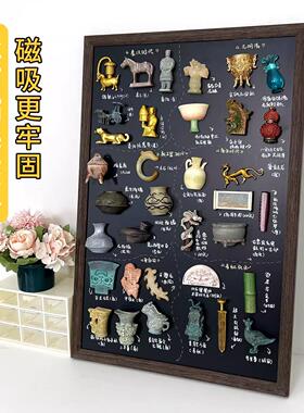 冰箱贴展示板磁吸小黑板家用磁性收纳板展示架吧唧收纳板桌面摆件