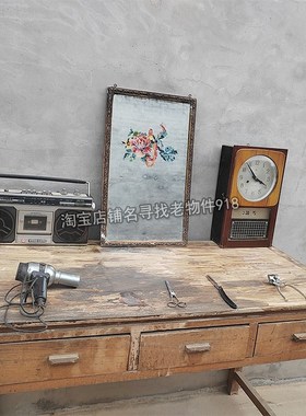 民俗老物a件老式剃头理发工具推子镜子怀旧装饰影视X道具复古摆件