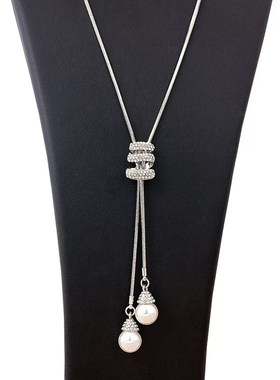 高级感女轻奢小众高级感毛衣链2024新款爆款秋冬长款配饰锁骨链