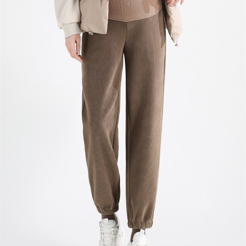 孕妇裤子秋冬外穿运动裤小个子秋季大码长裤冬季加绒加厚宽松卫裤,淘宝优惠券,粉丝福利购,淘宝优惠卷