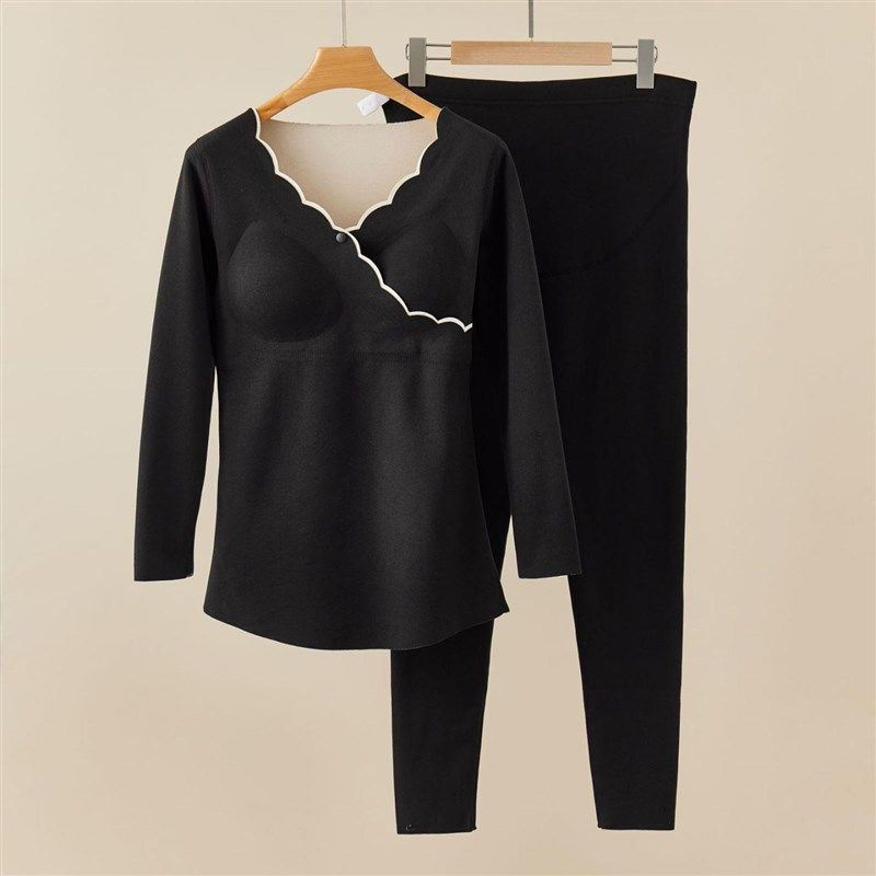 免穿文胸孕妇秋衣秋裤套装德绒孕期月子大码上衣冬季哺乳保暖内衣,淘宝优惠券,粉丝福利购,淘宝优惠卷