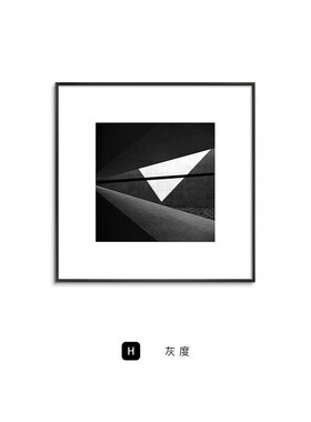 默片 现代简约黑白玄关画高级摄影复古挂画六联工U业风客厅装饰画