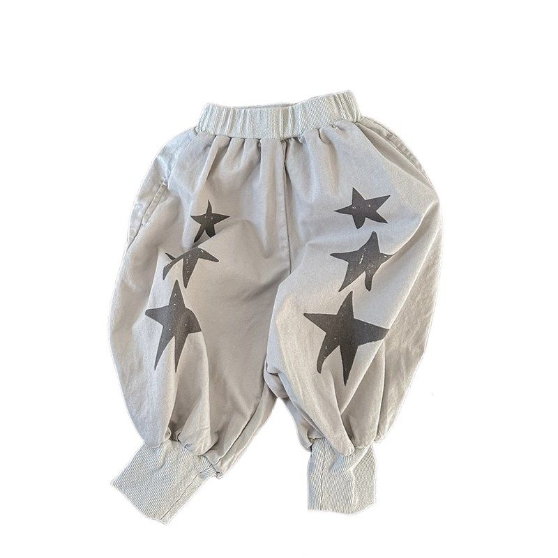 儿童韩版收脚哈伦裤韩版童裤男童女童纯棉印花束脚裤女宝宝长裤潮,淘宝优惠券,粉丝福利购,淘宝优惠卷