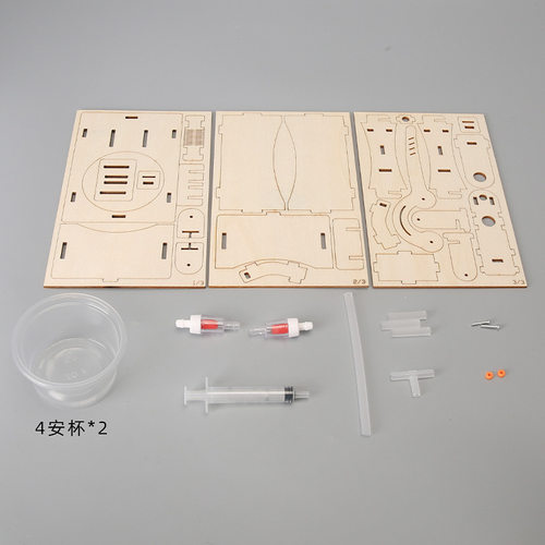 新款手工diy木制手压抽水机井模型小学生科技小制作 科学实验器材 - 图2