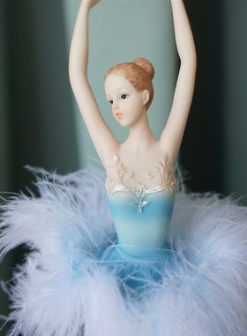 现代简约芭蕾艺术舞蹈女孩少女天使客厅玄关桌面装饰摆件生日礼品