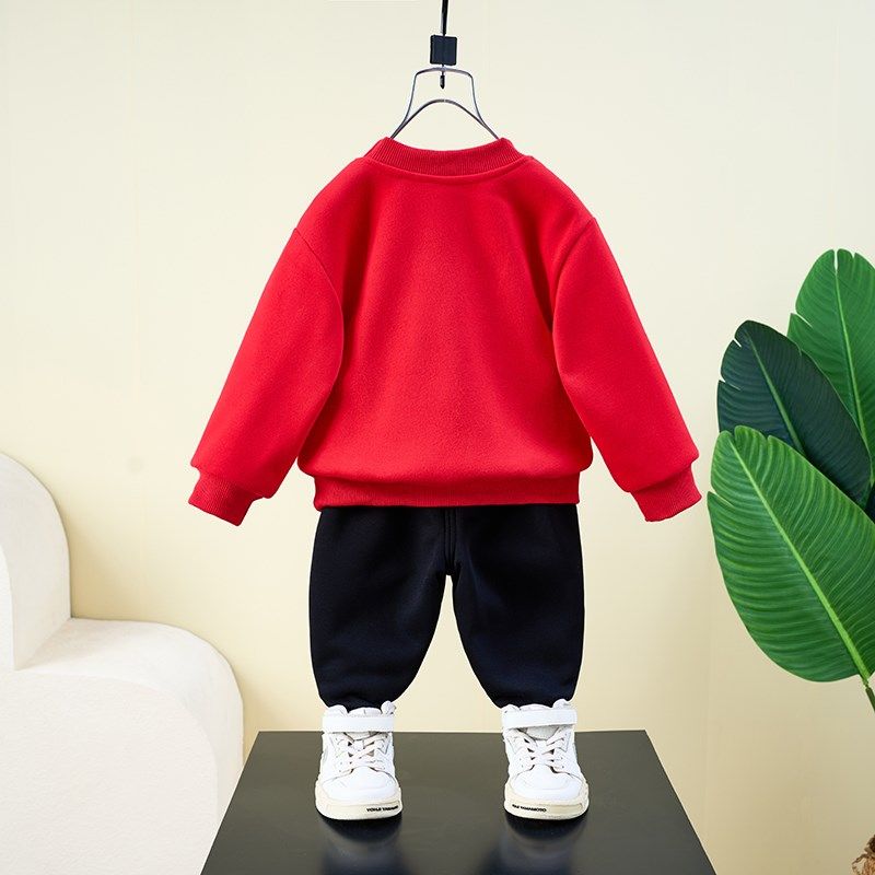 男童拜年服儿童加绒卫衣2025新款女童新年衣服宝宝中国风喜庆年服,淘宝优惠券,粉丝福利购,淘宝优惠卷