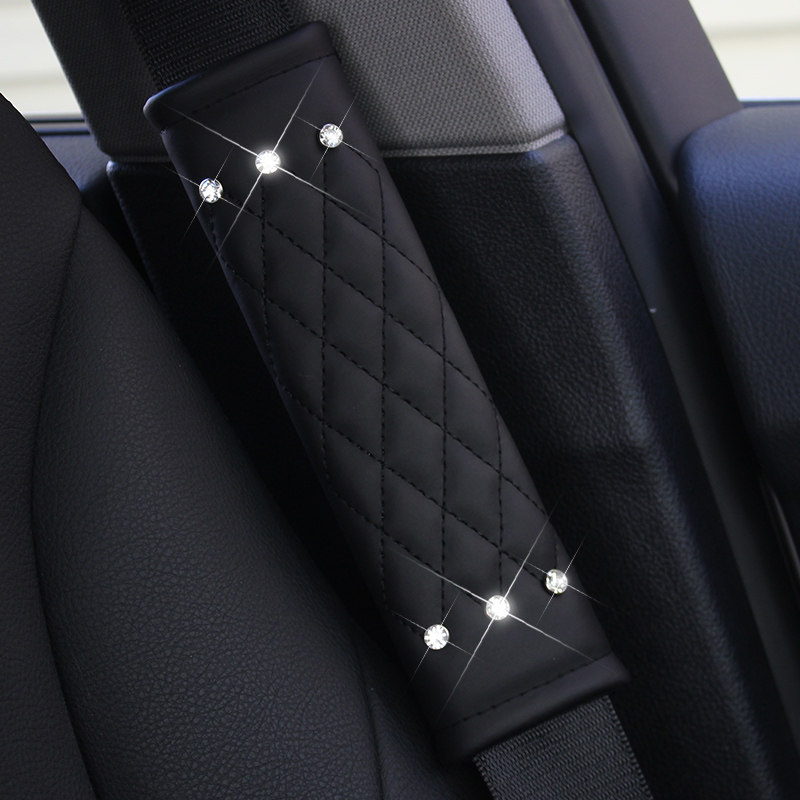 韩国时尚镶钻水钻汽车女用品车载排挡套手刹套安全带护肩套饰套装,淘宝优惠券,粉丝福利购,淘宝优惠卷