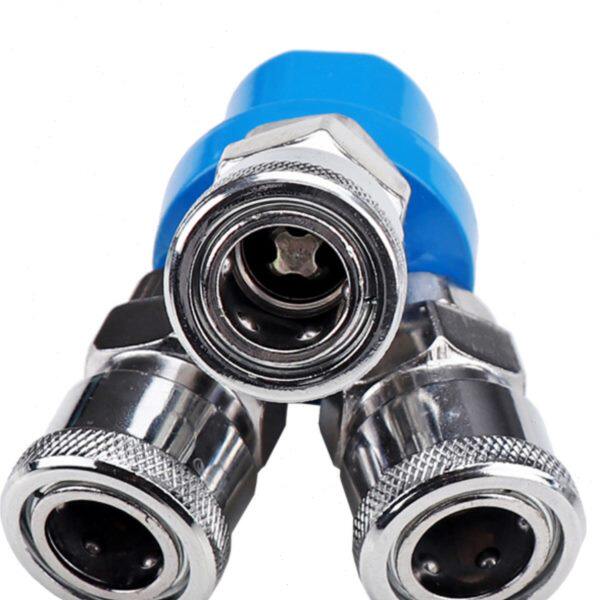 C-type self-locking fast air pipe joint round three-way two-way plug jaw pneumatic tool air pump air compressor quick plug accessories
