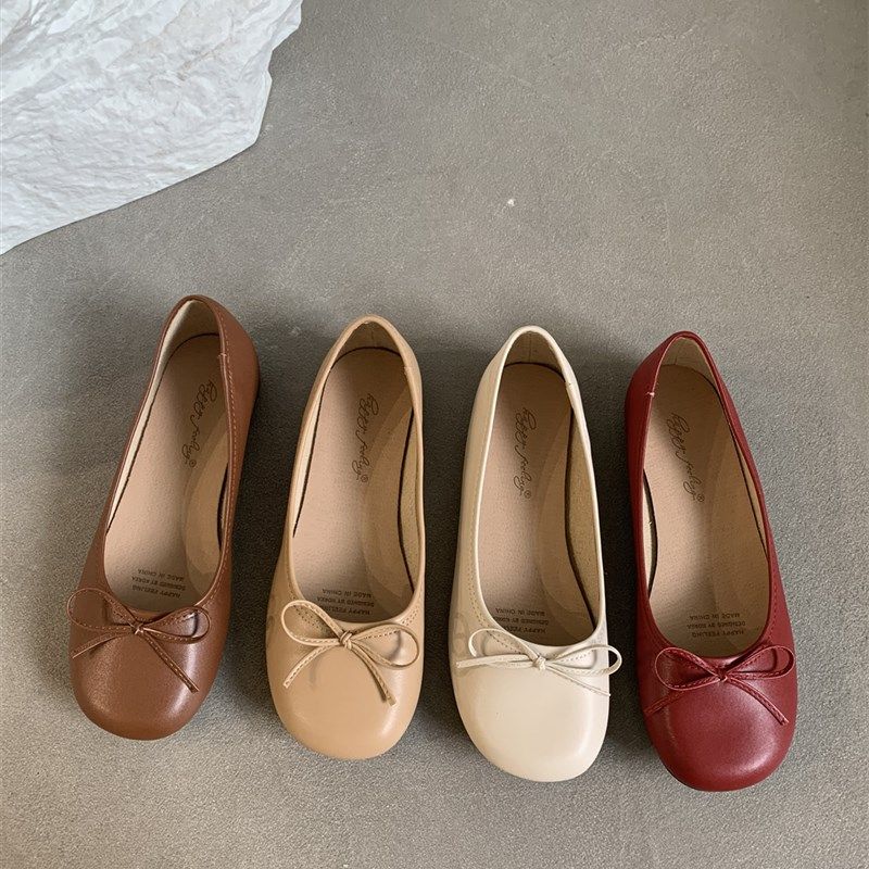 平底单鞋子春秋j新款法式晚风不累脚软底豆豆晚晚鞋船鞋一脚蹬女,淘宝优惠券,粉丝福利购,淘宝优惠卷