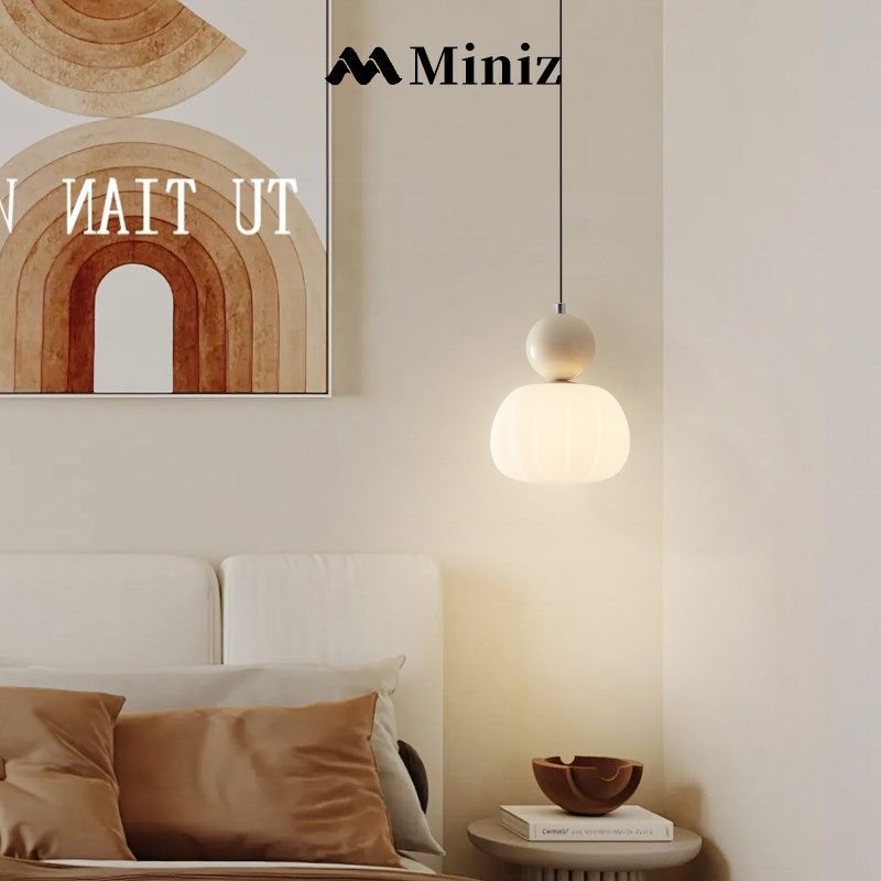 全光谱奶油风卧室床头吊灯创意儿童房南瓜吊灯法式复古护眼小吊灯,淘宝优惠券,粉丝福利购,淘宝优惠卷