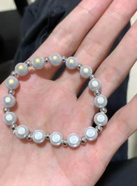 反光贝珠情侣手链 小众设计感手串 高颜值学生手链 8mm反光手串 1