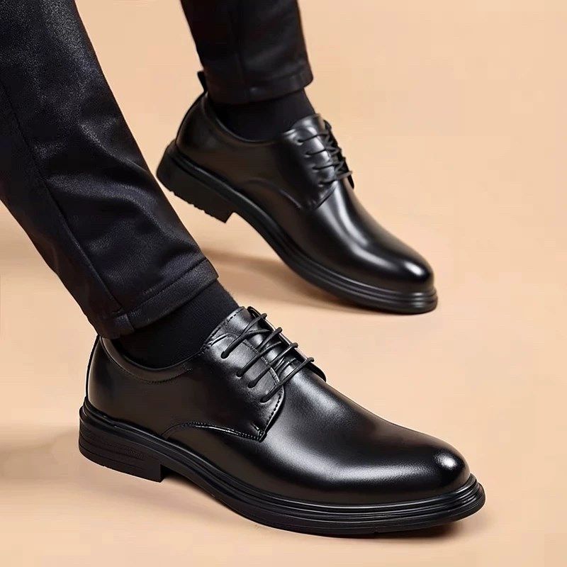 透气皮鞋男款黑色英伦商务休闲正装D德比鞋厚底增高男士结婚新郎,淘宝优惠券,粉丝福利购,淘宝优惠卷