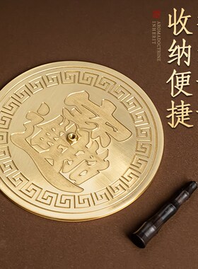 加大号8cm铜香灰压香道用具打香篆工具白灰压平器香纂香熏炉用品