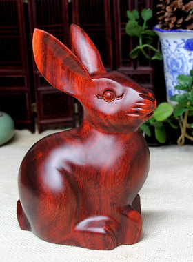 木雕十二生肖摆件家居装饰商务送礼鼠牛虎兔龙蛇马羊猴鸡狗猪饰品